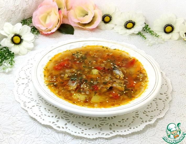 Рецепт: Гречневый рыбный суп с лечо