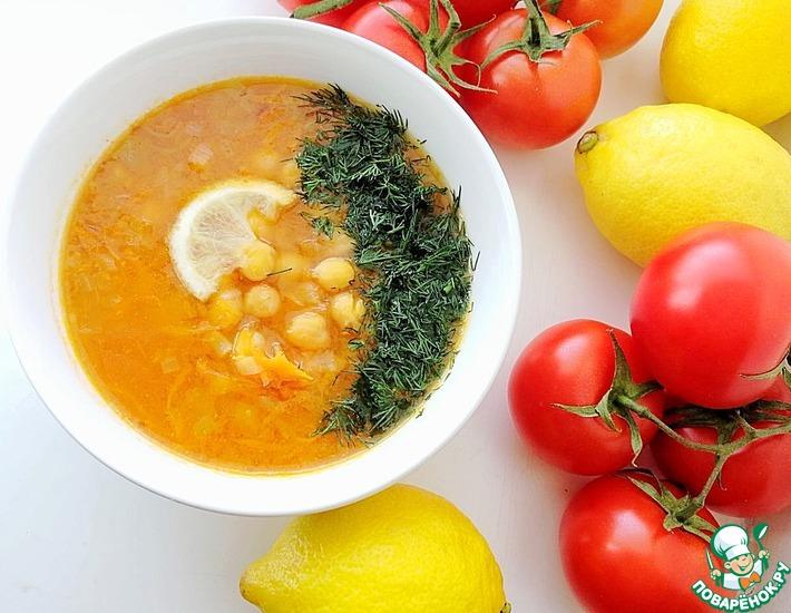 Рецепт: Суп с нутом и томатами