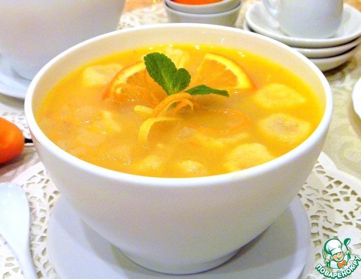 Рецепт: Десертный грушевый суп с клецками