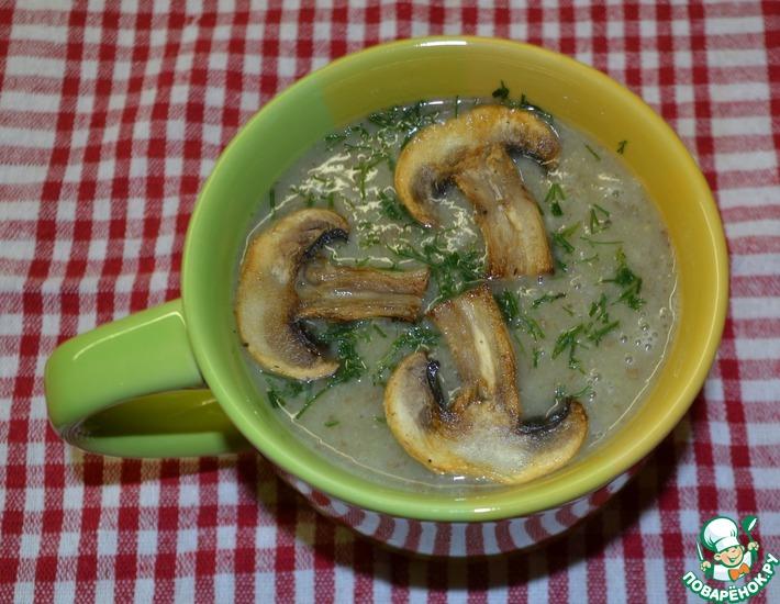 Рецепт: Капустно-гречневый суп-пюре с грибами