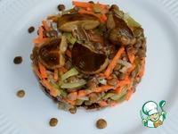 Салат с чечевицей и маринованными грибами ингредиенты
