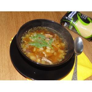 Грибной суп с пореем и кус-кусом
