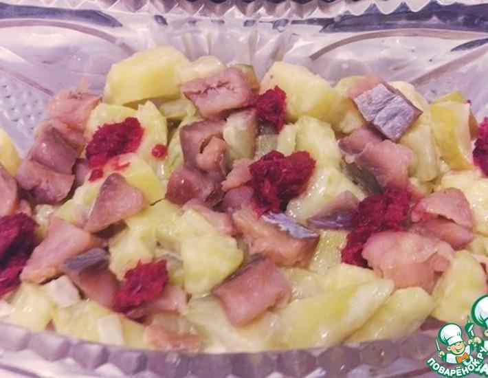 Рецепт: Салат из рыбы с картофелем и хреном