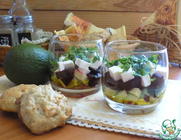 Рецепт: Салат с брынзой и свеклой