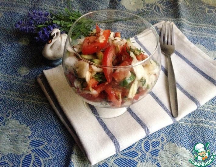 Рецепт: Овощной салат в стиле восьмидесятых