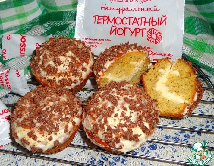 Рецепт: Йогуртовые кексы Улыбка