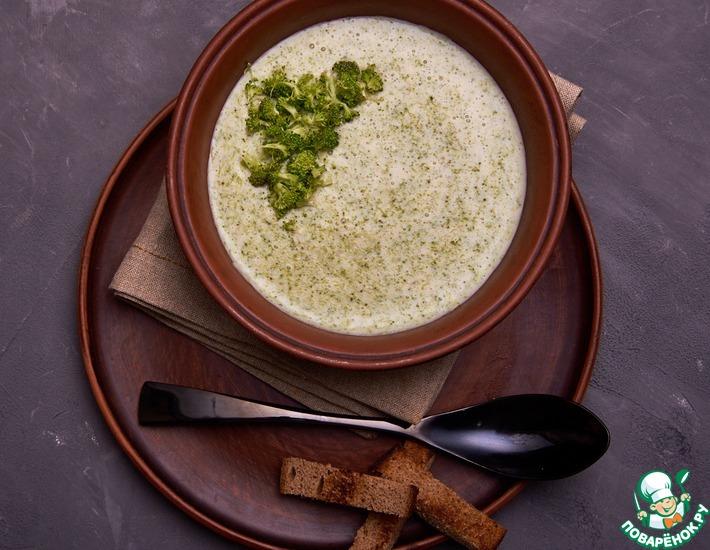 Рецепт: Крем-суп из брокколи и плавленого сыра