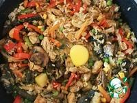 Рис с курицей и овощами Теппаньяки ингредиенты