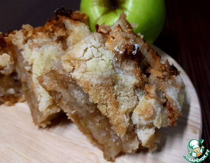 Рецепт: Быстрый насыпной яблочный пирог