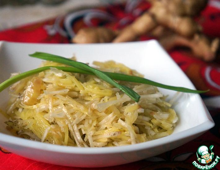 Рецепт: Салат с топинамбуром и картофелем