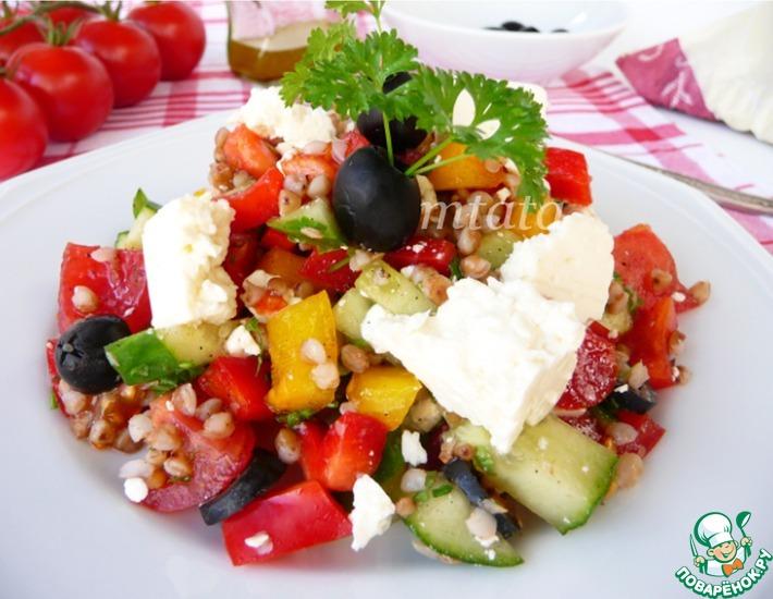 Рецепт: Овощной салат с гречкой