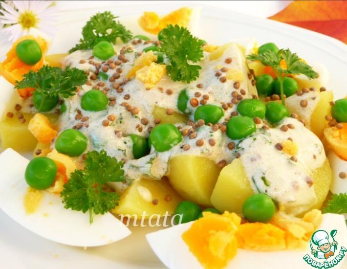 Рецепт: Картофельный салат с йогуртовым соусом