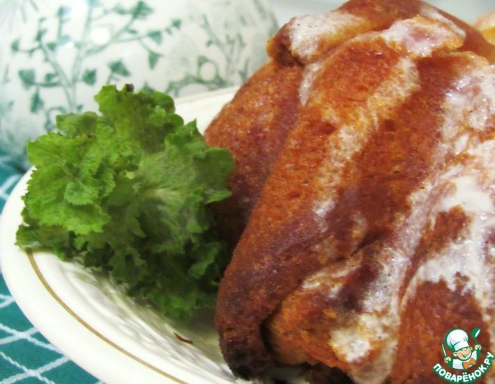 Рецепт: Французская шарлотка с мятно-сливочным соусом