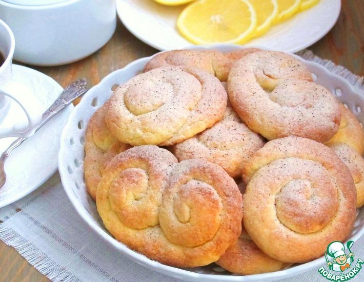 Рецепт: Печенье творожно-лимонное