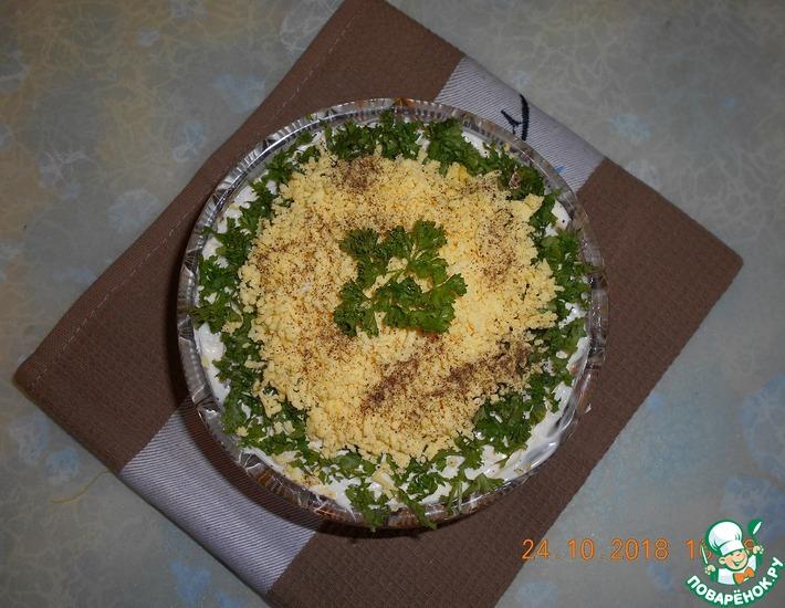 Рецепт: Салат из минтая с фасолью