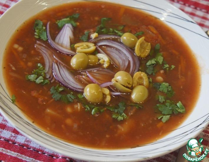 Рецепт: Греческий постный томатный суп