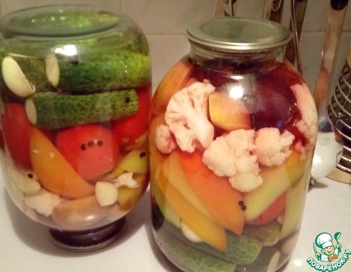 Рецепт: Ассорти фруктово-овощное