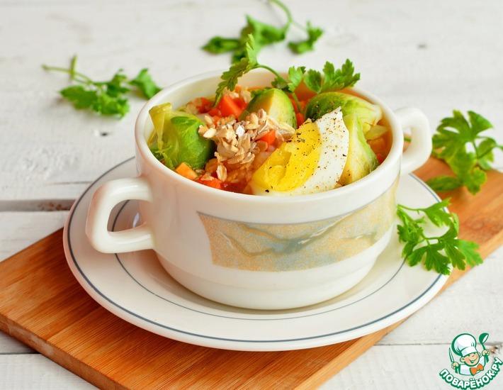 Рецепт: Густой суп-рагу с овсянкой и овощами