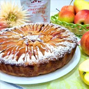 Яблочно-грушевый пирог Хризантема