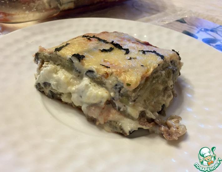 Рецепт: Баклажаны с рикоттой, базиликом и сыром