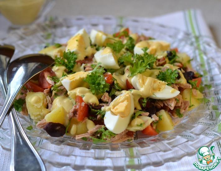 Рецепт: Картофельный салат с тунцом