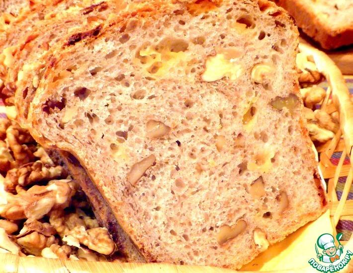 Рецепт: Хлеб пшеничный с сыром и орехами