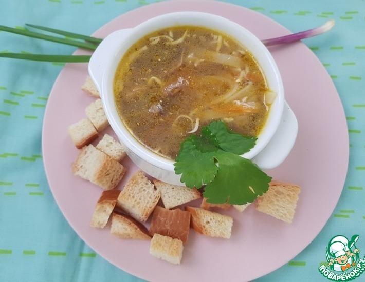 Рецепт: Суп-лапша с грибами