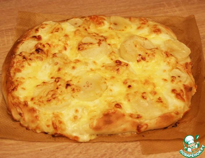 Рецепт: Пицца с грушей и сыром моцарелла