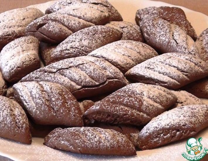 Рецепт: Печенье Шоколадно-кофейные параллелограммчики