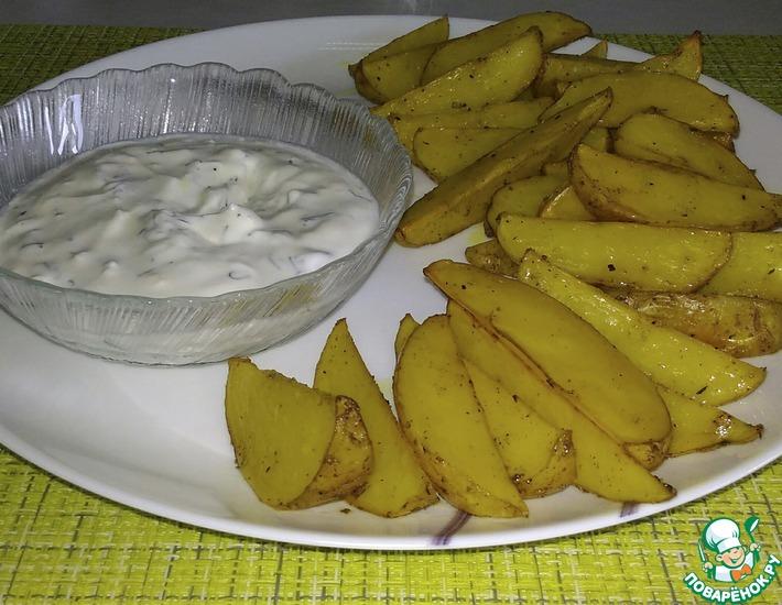 Рецепт: Молодой картофель по-деревенски в духовке