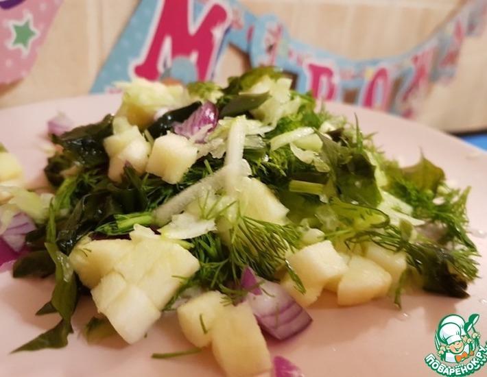 Рецепт: Салат Зеленая молодость кабачка
