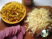 Галета с кукурузой, сыром и салями ингредиенты