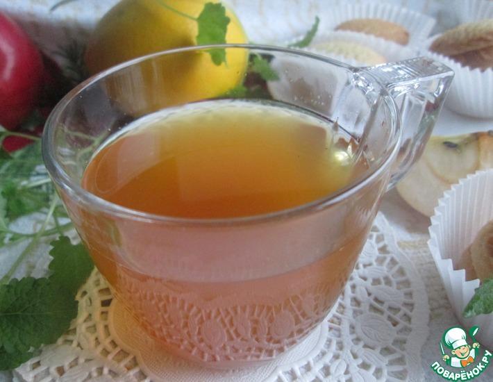 Рецепт: Яблочный чай с апельсином и корицей