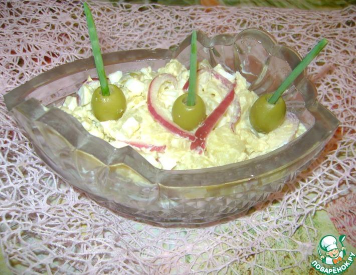 Рецепт: Салат с оливками для подруги