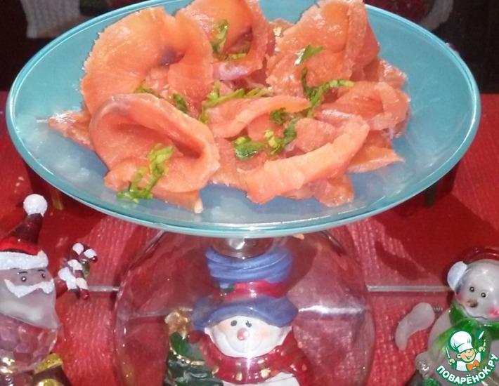 Рецепт: Соленая красная рыба с апельсиновой цедрой