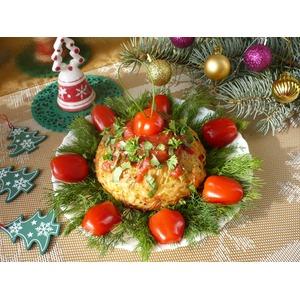 Новогоднее блюдо Картофельные шары с начинкой 