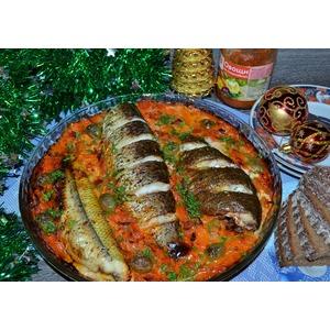 Рыбное ассорти с овощами