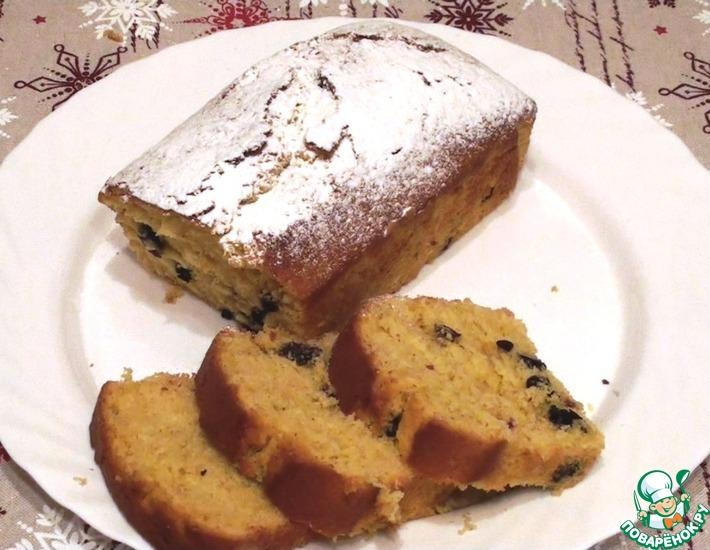 Рецепт: Мандариновый кекс-пирог с изюмом