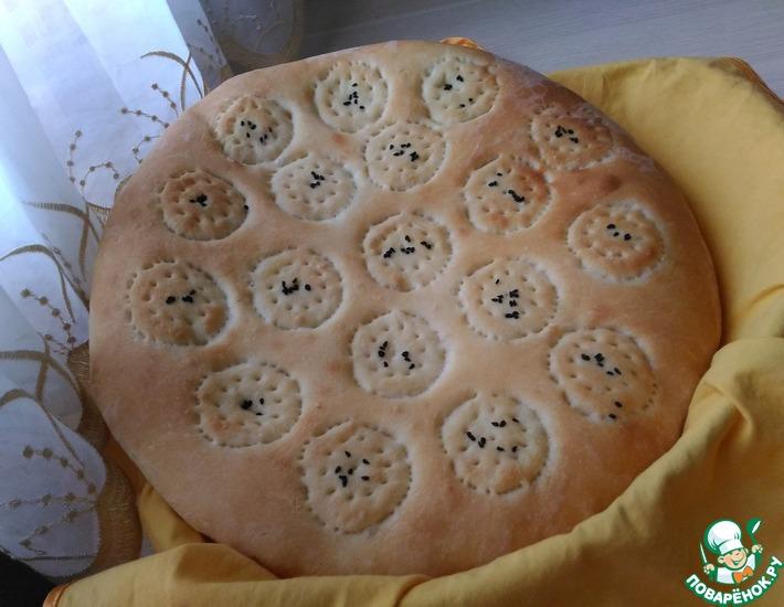 Рецепт: Простая узбекская лепешка с чернушкой