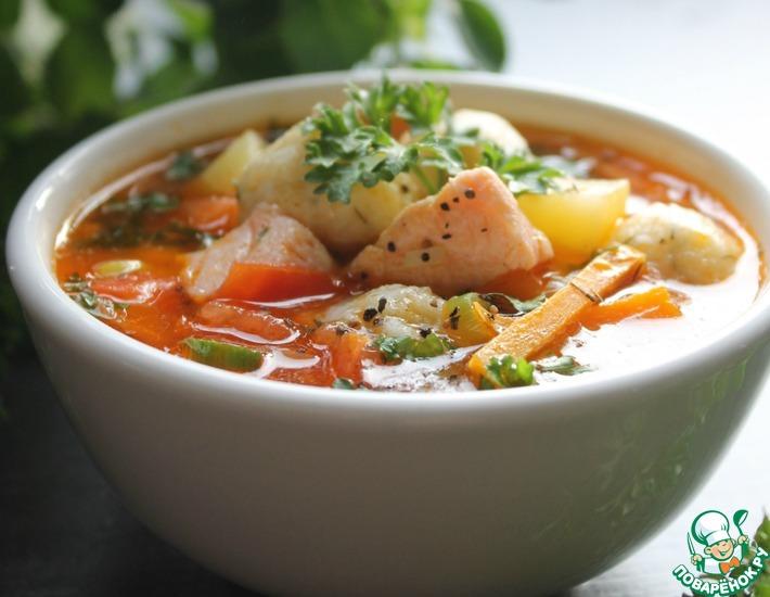 Рецепт: Рыбный суп с сырными шариками