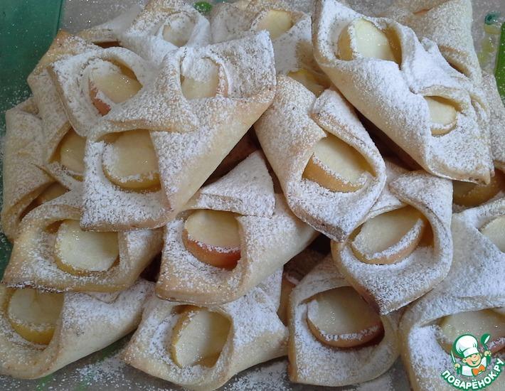 Рецепт: Творожное печенье с яблоками