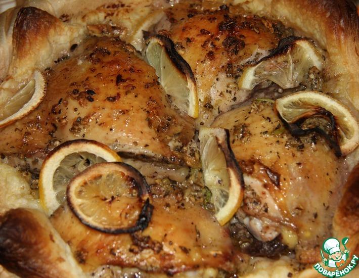 Рецепт: Курица в съедобной тарелке