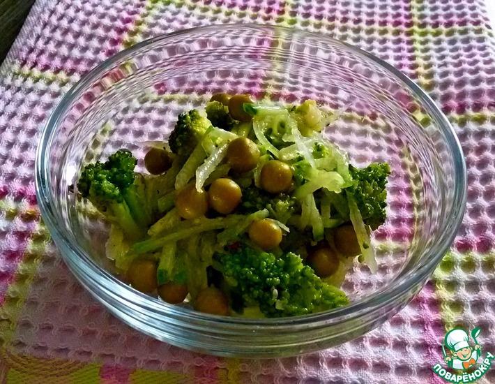 Рецепт: Салат из зелёных овощей