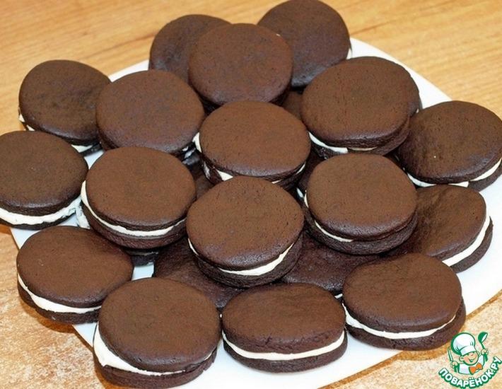 Рецепт: Шоколадное печенье по мотивам Орео