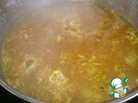 Овощной суп с рыбным филе Деликатный ингредиенты