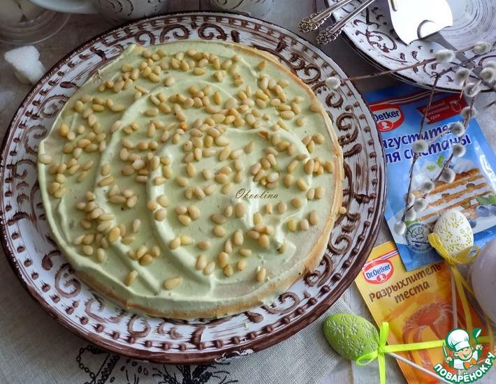 Рецепт: Блинный пирог с кремом из авокадо
