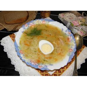 Куриный суп с пшеном и вермишелью