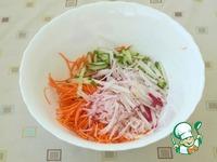 Салат с морковью, редисом и огурцом ингредиенты