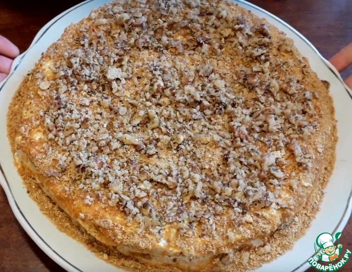 Рецепт: Традиционный торт Медовик с орехами