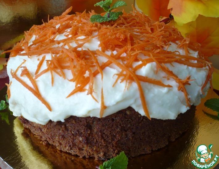 Рецепт: Пряный морковный пирог с кремом